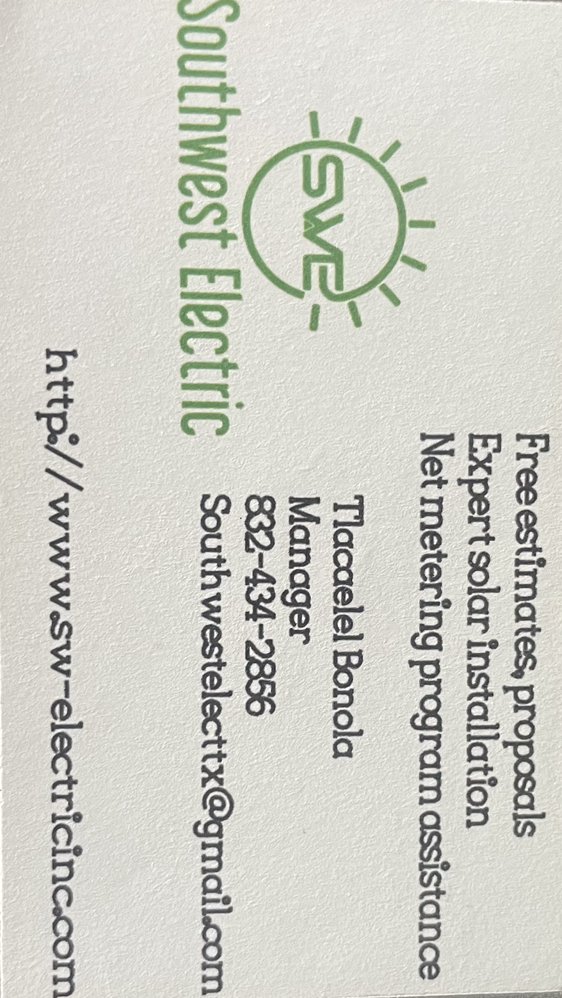 Slide of Southwest Electric