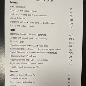 Padella - Menu - Italian Near Me - London, XGL Padella - Menu - Italian Near Me - London, XGL