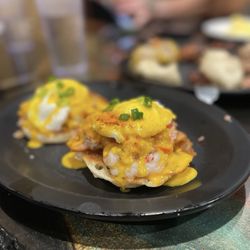 Daddy O’s - Crab Stuffed Shrimp Benedict