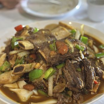 Tarim Garden - Big Plate Beef w/ Handmade Flat Noodles 大盘牛骨 - Halal Near Me - Santa Clara, California Tarim Garden - Big Plate Beef w/ Handmade Flat Noodles 大盘牛骨 - Halal Near Me - Santa Clara, California