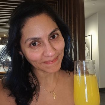 American Express Centurion Lounge - Mimosa for dinner - Airport Lounges Near Me - Los Angeles, California