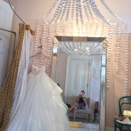 In one of the fitting rooms In one of the fitting rooms