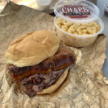 Chaps Pit Beef - Pit beef and sausage sandwich - Barbeque Near Me - Baltimore, Maryland Chaps Pit Beef - Pit beef and sausage sandwich - Barbeque Near Me - Baltimore, Maryland