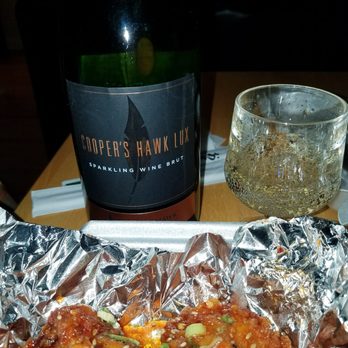 Jin Ju - Some bubbles from Cooper's Hawk to wash down them wings - Korean Near Me - Chicago, Illinois Jin Ju - Some bubbles from Cooper's Hawk to wash down them wings - Korean Near Me - Chicago, Illinois