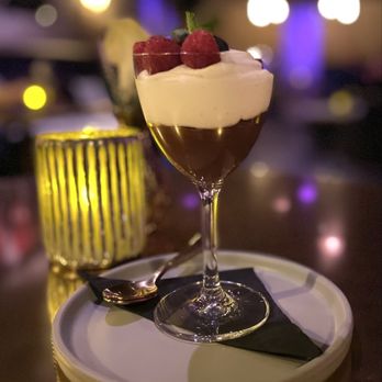 Devil May Care - Chocolate mousse dessert was decadent & delicious!! - Lounges Near Me - Austin, Texas