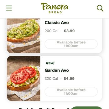 Panera Bread - Orders "garden Avo" at drive thru and they have me a sandwich not toast - Salad Near Me - Goodyear, Arizona