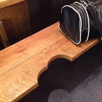 Burger Bar - The logo as negative space in the seats. - Burgers Near Me - Amsterdam, New Hampshire