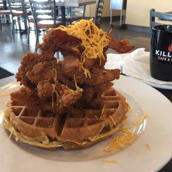 Killian Cafe & Grill - Chicken and Pecan Waffle - Breakfast & Brunch Near Me - Miami, Florida