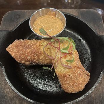 Bosscat Kitchen & Libations - Boudin egg roll - New American Near Me - Woodlands, Texas Bosscat Kitchen & Libations - Boudin egg roll - New American Near Me - Woodlands, Texas