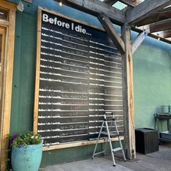 Louie's Ice Cream Shop - Candy Chang's "Before I Die" public art exhibit