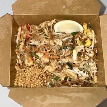 My Thai Go - Chicken pad Thai (rice noodles, eggs, peanuts, bean sprouts, carrot, red tofu, radish) - Noodles Near Me - Baltimore, Maryland My Thai Go - Chicken pad Thai (rice noodles, eggs, peanuts, bean sprouts, carrot, red tofu, radish) - Noodles Near Me - Baltimore, Maryland