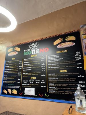Menu photo 1 Tacos Moreno 3 Capitola, CA