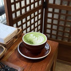 Boondocks Coffee Roasters - Hot Salted Latik Matcha Latte with Oatmilk