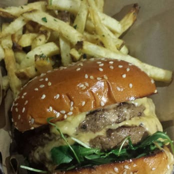 Kings Row Gastropub - *drools* Classic Burger with fries - Gastropubs Near Me - Pasadena, California