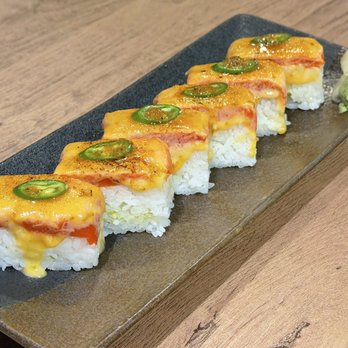 JA ZOO Sushi - Salmon Oshi Sushi ($17.50) - Japanese Near Me - Surrey, British Columbia JA ZOO Sushi - Salmon Oshi Sushi ($17.50) - Japanese Near Me - Surrey, British Columbia