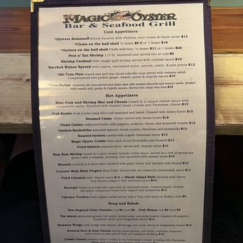 The Magic Oyster - Menu - Seafood Near Me - Jensen Beach, Florida