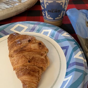 Caffe Nero - Ham and cheese croissant, iced vanilla latte - Cafes Near Me - Darien, Connecticut