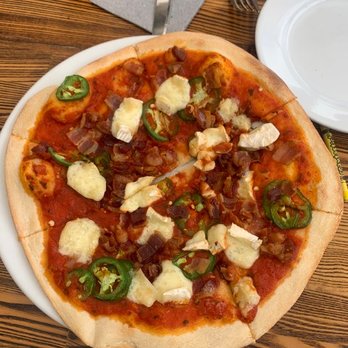 Bacari GDL - Bacon brie & jalapeno pizza -- don't do it! - Mediterranean Near Me - Glendale, California Bacari GDL - Bacon brie & jalapeno pizza -- don't do it! - Mediterranean Near Me - Glendale, California