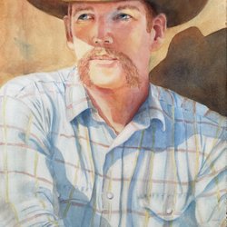 Jayne Spencer Watercolors - Cowboy Bill- My painting was accepted into the International Exhibit at the San Diego watercolor Society I am honored.
Cowboy Bill