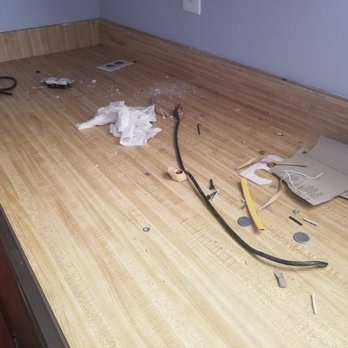 Anna Electric - Mess left on the counter top. Just one side. - Electricians Near Me - Helmetta, New Jersey