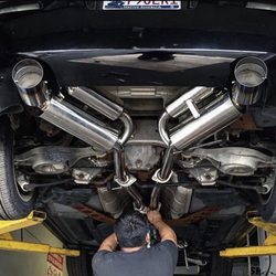 Lopez Auto Repair - Exhaust install in this Nissan 370Z