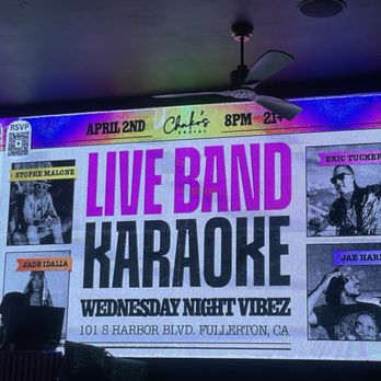 Chako's Social - Live Band Karaoke every wednesday - New American Near Me - Fullerton, California Chako's Social - Live Band Karaoke every wednesday - New American Near Me - Fullerton, California