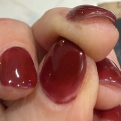 Star Nails - Weird dome on top of nail.