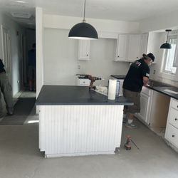 Best Tops - Overall view of the kitchen countertops.