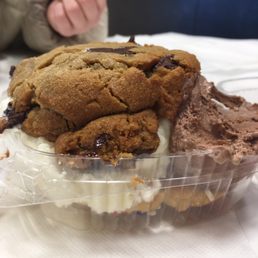 Pro tip: you can choose two flavors of ice cream for the ice cream sandwich Pro tip: you can choose two flavors of ice cream for the ice cream sandwich