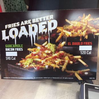 Carl's Jr - Loaded fries options instead of just plain ole fries 12.2.24 - Burgers Near Me - San Ramon, California Carl's Jr - Loaded fries options instead of just plain ole fries 12.2.24 - Burgers Near Me - San Ramon, California