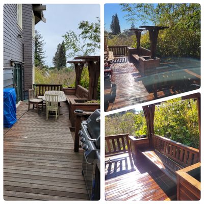 Outdoor deck/Patio and furniture cleanings and refinishings - Most often its easier and more cost efficient to get your outdoor deck/patio cleaned and resealed. This also prevents further decay of the material and always leaves the area looking clean and presentable. We'll even clean/reseal your outdoor furniture! Outdoor deck/Patio and furniture cleanings and refinishings - Most often its easier and more cost efficient to get your outdoor deck/patio cleaned and resealed. This also prevents further decay of the material and always leaves the area looking clean and presentable. We'll even clean/reseal your outdoor furniture!