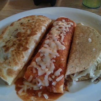Aranda's - Beef quesadilla, burrito, and taco combo. - Mexican Near Me - DeForest, Wisconsin