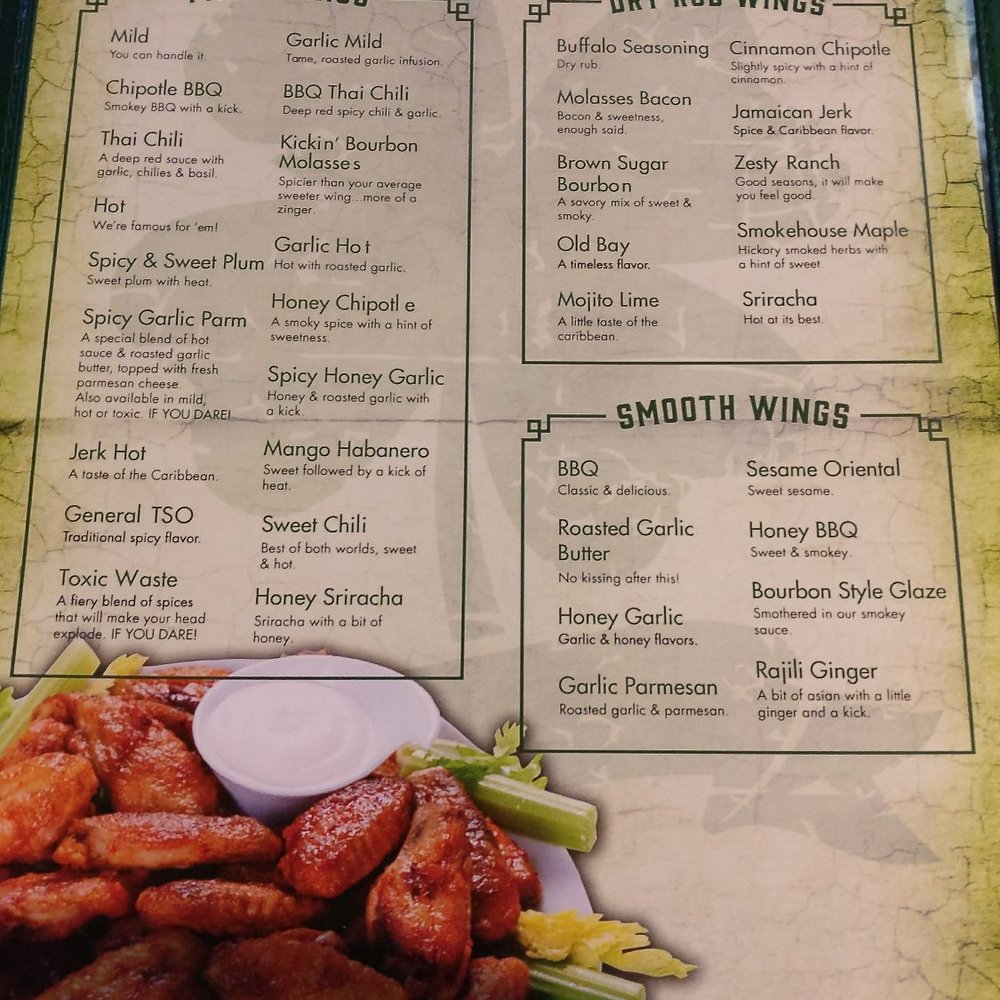 Finney's Pub - Wing Menu - Sports Bars Near Me - Doylestown, Pennsylvania