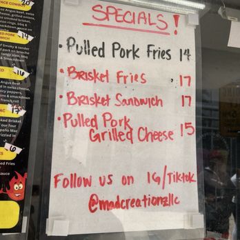 MAD Creationz - Menu 6/6/26 - Food Trucks Near Me MAD Creationz - Menu 6/6/26 - Food Trucks Near Me