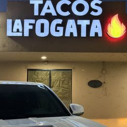 Exterior outside entrance of Tacos La Fogata - Indio, California Exterior outside entrance of Tacos La Fogata - Indio, California