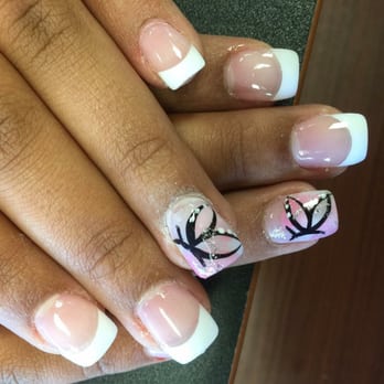 Fiona Nails & Spa - French with butterfly - Nail Salons Near Me - Oklahoma City, Oklahoma Fiona Nails & Spa - French with butterfly - Nail Salons Near Me - Oklahoma City, Oklahoma