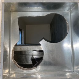Air duct after cleaning Air duct after cleaning