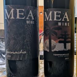 MEA Wine - MEA Granacha & Tempranillo bottles from our last visit.