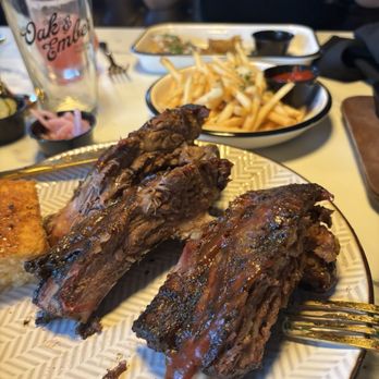 Oak & Ember - Beff back ribs and cornbread. - Halal Near Me - Ontario, California