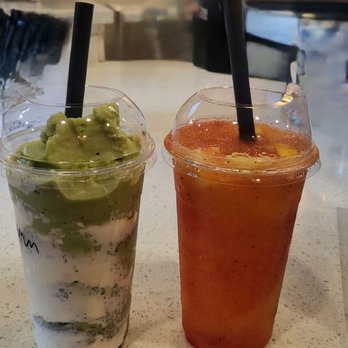 Zero Degrees - Beaverton - Camo matcha and mangonada - Coffee & Tea Near Me - Beaverton, Oregon