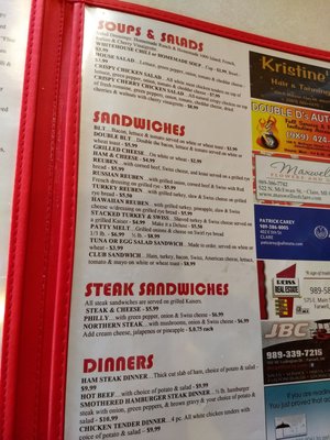 Menu photo 5 Whitehouse Restaurant Clare, MI