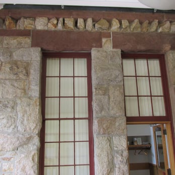 Gale Free Library - Intricate stonework - Libraries Near Me - Holden, Massachusetts
