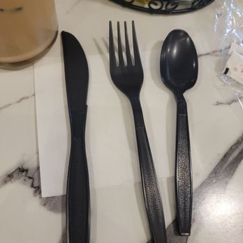 Dellah Coffee & Brunch House - They gave us plastic cutlery :/ - Coffee & Tea Near Me - Dearborn, Michigan