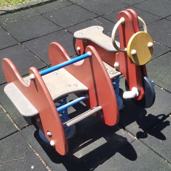 Community Playground At Hanover Brickyards - Rocking Motorcycle With Side Car - Playgrounds Near Me - Hanover, New Jersey