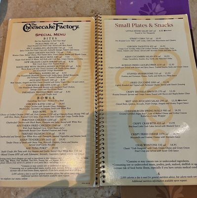Menu photo 1 The Cheesecake Factory Cherry Hill, NJ Menu photo 1 The Cheesecake Factory Cherry Hill, NJ