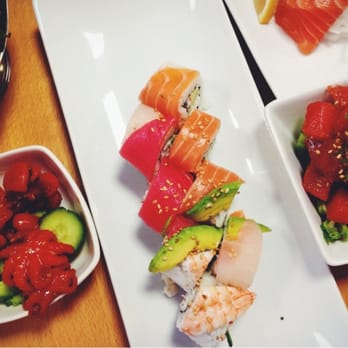39 Degrees - Baby octopus, rainbow roll, tuna poke, salmon sashimi - Japanese Near Me - Long Beach, California