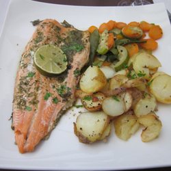 Portsonachan Hotel Restaurant - Salmon w/ sides