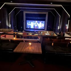Watching a movie, having a beer from the back row
