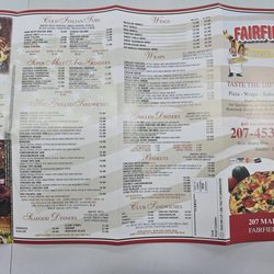 Fairfield House of Pizza - Menu side 2