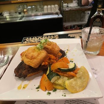 Ethel's Creole Kitchen - Hot Cat Stack with regular cornbread - Cajun/Creole Near Me - Baltimore, Maryland